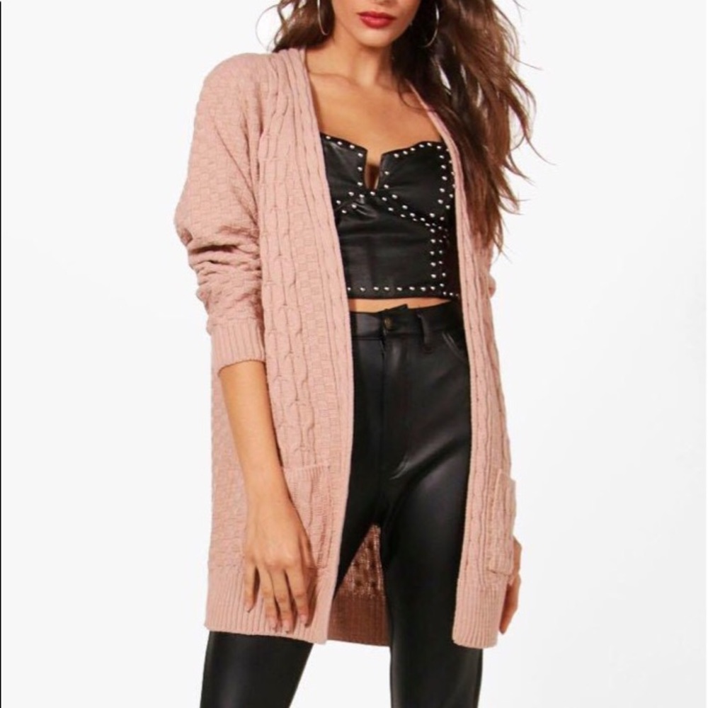 Waffle Knit Cardigan